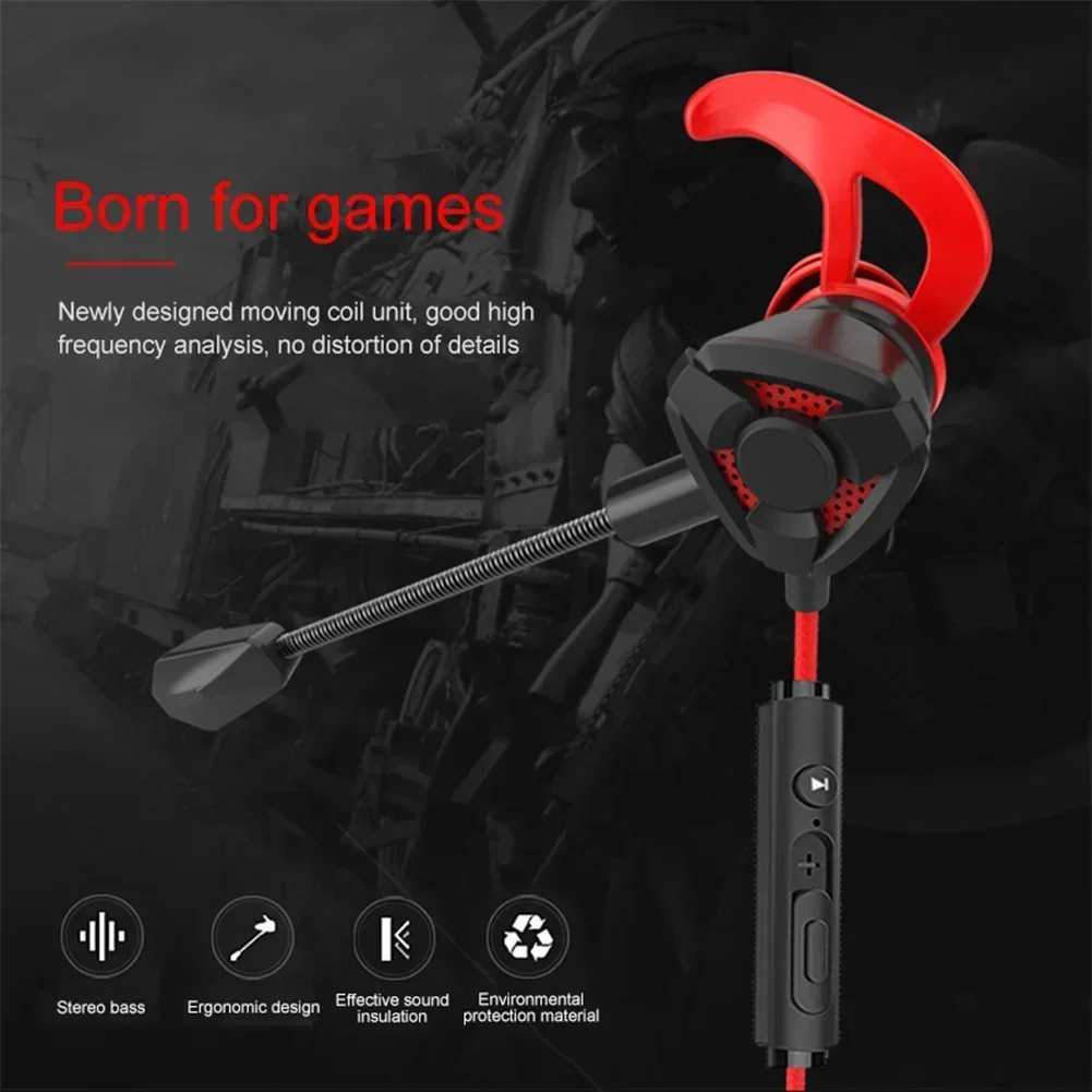 Wired Earphone Mic - ชุดหูฟัง Gamer หูฟังแบบมีสายหูฟังสําหรับเล่นเกมพร้อมไมโครโฟนสําหรับ Pubg PS4 CSGO