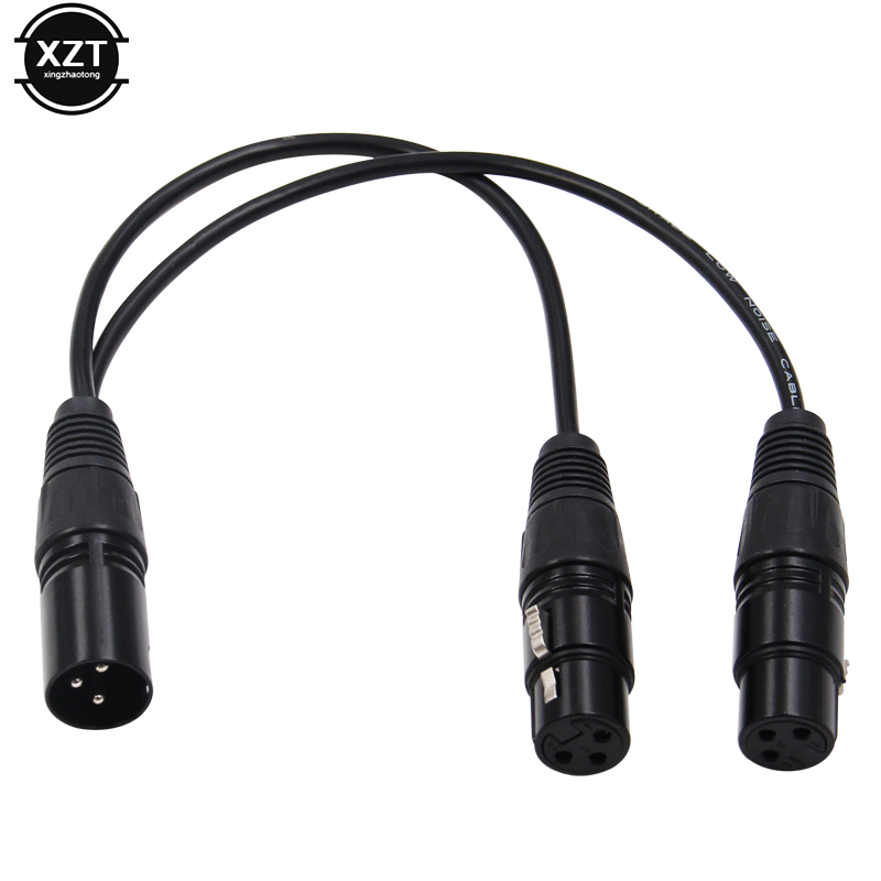 Audio Splitter Y - ใหม่ 3-Pin XLR ปลั๊ก Dual หญิง