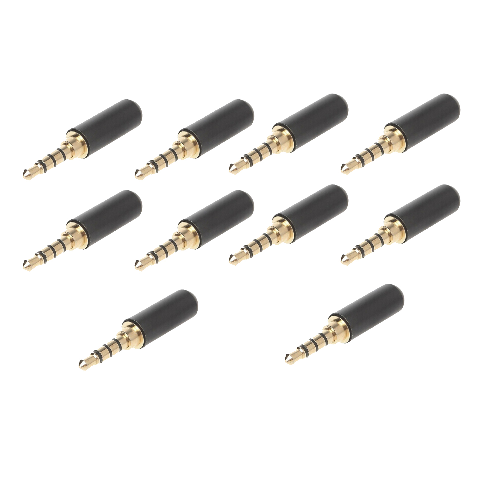 Cable Extension 3.5 - 5/10PCS ปลั๊กสเตอริโอ 3.5 มม.ชายแจ็คหูฟังอะแดปเตอร์ 4 เสาสเตอริโอ
