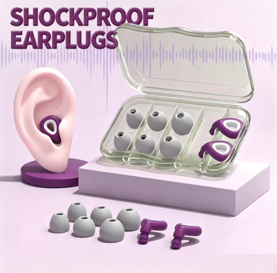 Silicone Ear Tip Replacement - ES300-ที่อุดหูซิลิโคนนุ่มลดเสียงรบกวน ใช้ซ้ำได้ ล้างทำความสะอาดได้ ขนาด S/M/L พร้อมจุกหูเปลี่ยนได้