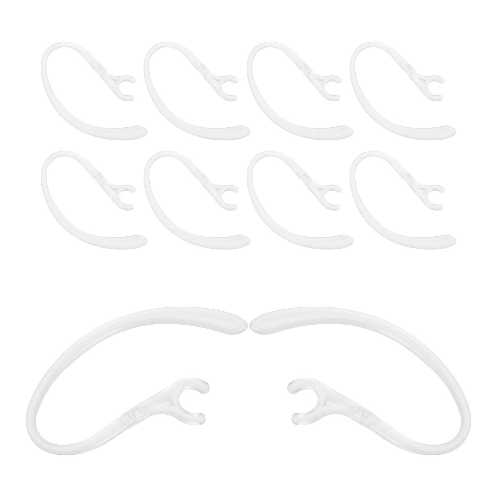 Sports Earphone Hook - ที่เกี่ยวหูซิลิโคนสำหรับหูฟัง 10 ชิ้น อุปกรณ์เสริมหูฟังแบบปรับได้ หมุนได้ กันลื่น
