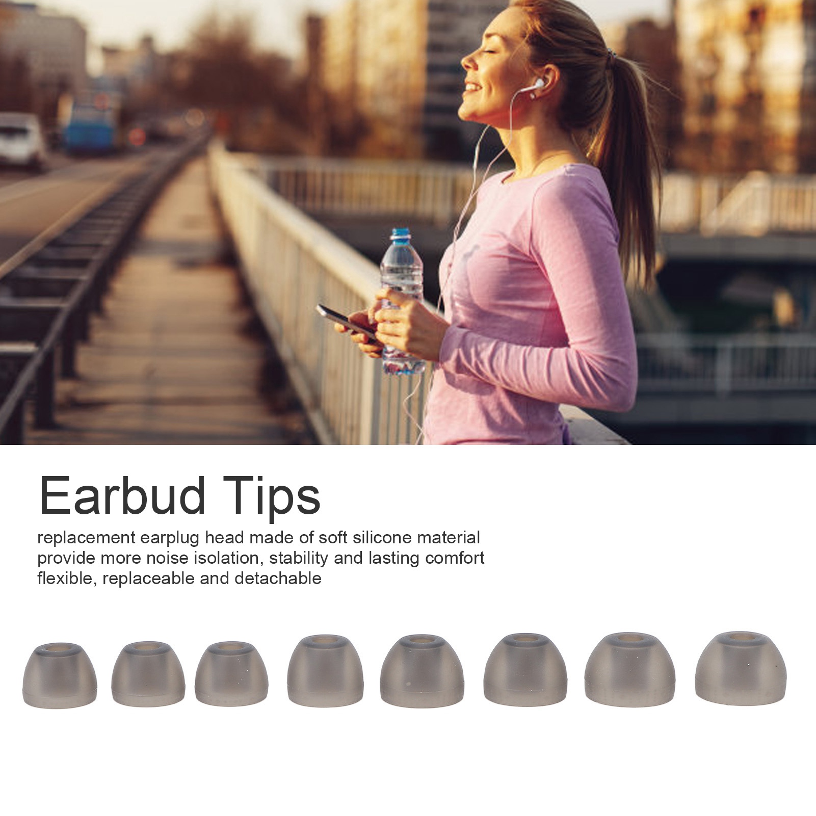 Silicone Ear Tip Replacement - จุกหูฟังซิลิโคนทดแทน ลดเสียงรบกวน จุกหูฟังที่สวมใส่สบายสำหรับโซนี่‑1000XM3‑1000XM4 จุกหูฟังทดแทน