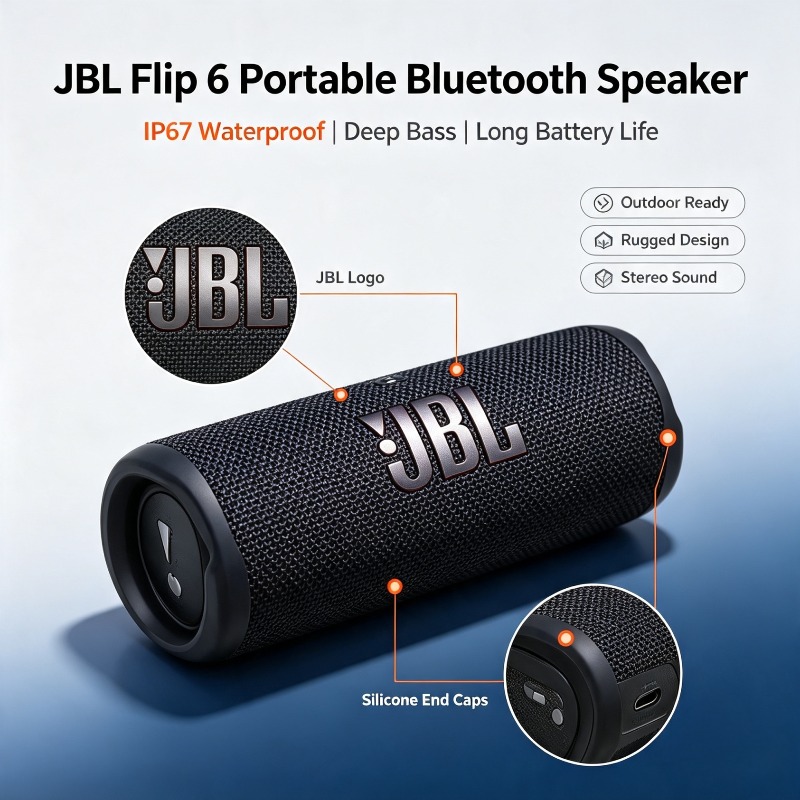 JBL Flip 6 ลำโพงซับวูฟเฟอร์ไร้ - Jbl Speaker Flip 6 บทวิจารณ์และราคา