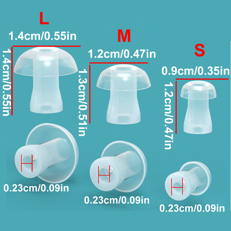 จุกหูฟังซิลิโคนสำหรับเครื่องช่ - Silicone Ear Tip Replacement บทวิจารณ์และราคา