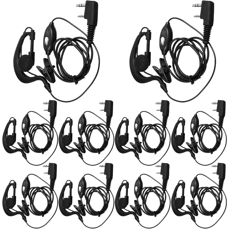 10 ชิ้น หูฟังวิทยุสื่อสารพร้อม - Wired Earphone Mic บทวิจารณ์และราคา