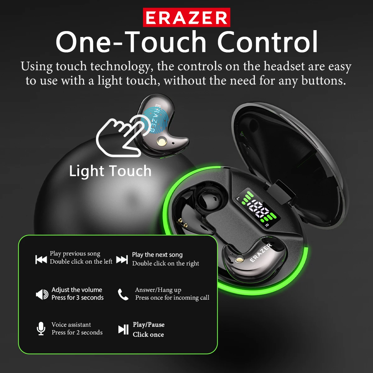 หูฟังบลูทูธแบบอินเอียร์ EARZER - Wireless Earbuds Tws บทวิจารณ์และราคา